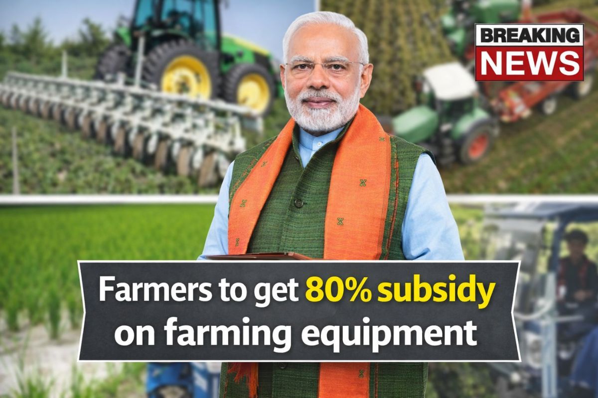 Big News for Farmers: Up to 80% Subsidy on Farming Equipment Under Kisan Agriculture Scheme