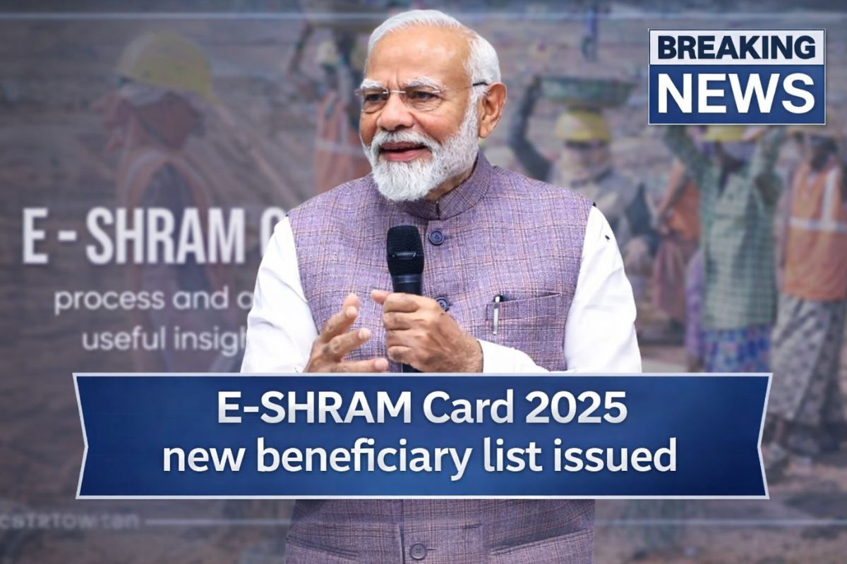 New beneficiary list of E-Shram Card 2025 released, check your name in E Shram Card List