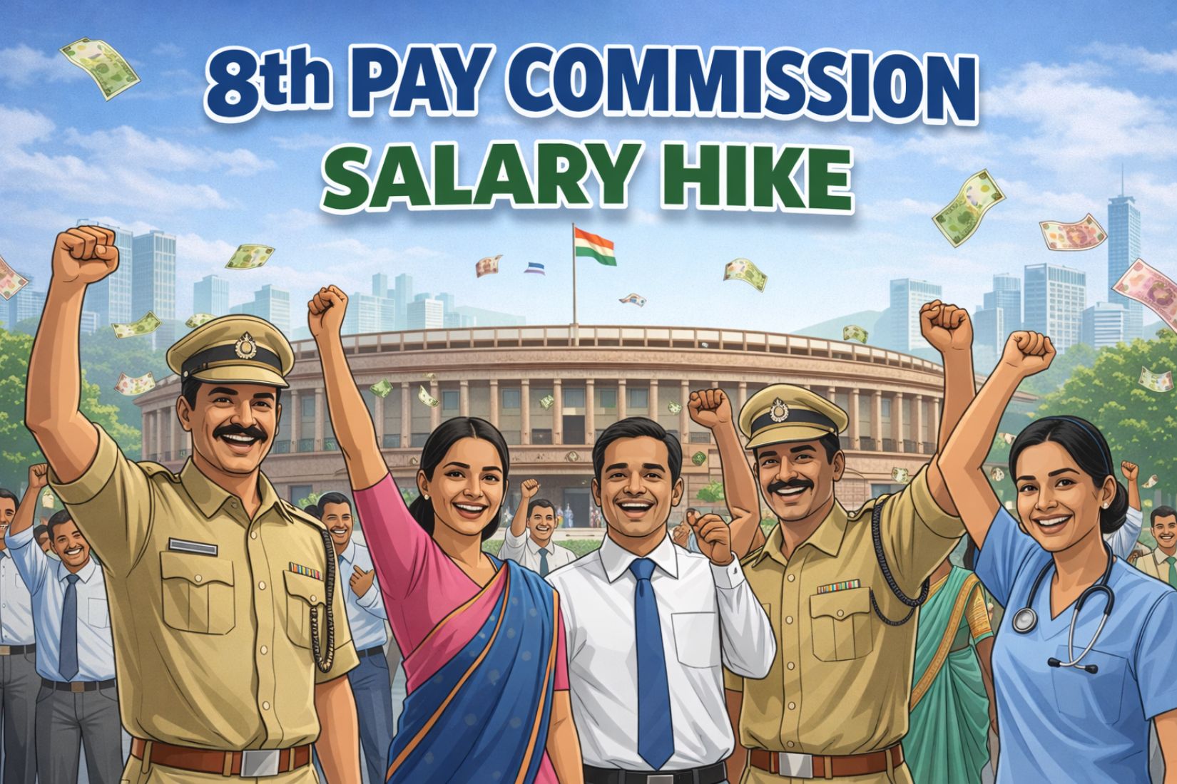 8th Pay Commission Salary Hike: Expected Pay Rise for Group A, B, C & D Employees Explained