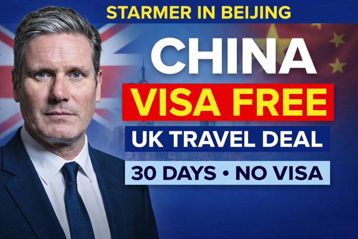 China Eases Visa Rules for UK Citizens During PM Starmer’s Beijing Visit – New Trade and Travel Agreements
