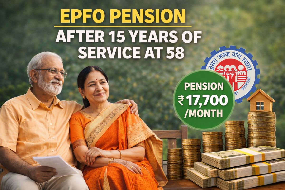 EPFO Pension After 15 Years of Service at 58: How Much Will You Get?