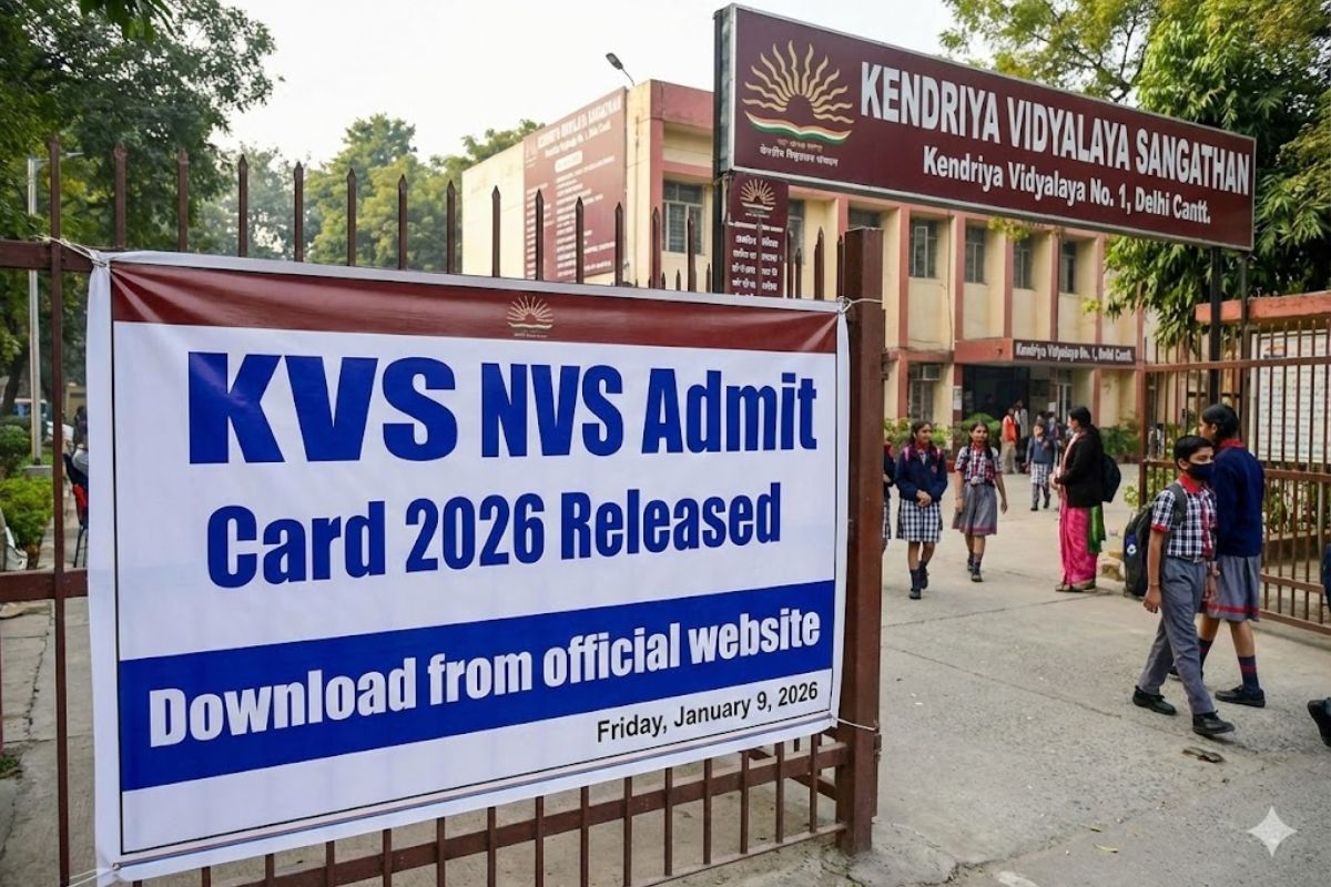 KVS NVS Admit Card 2026 Released - Direct Hall Ticket Download Link for Tier I Exam Here