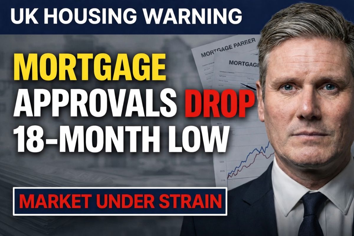 UK Mortgage Approvals Fall to 18 Month Low – Bank of England Data Reveals Market Strain